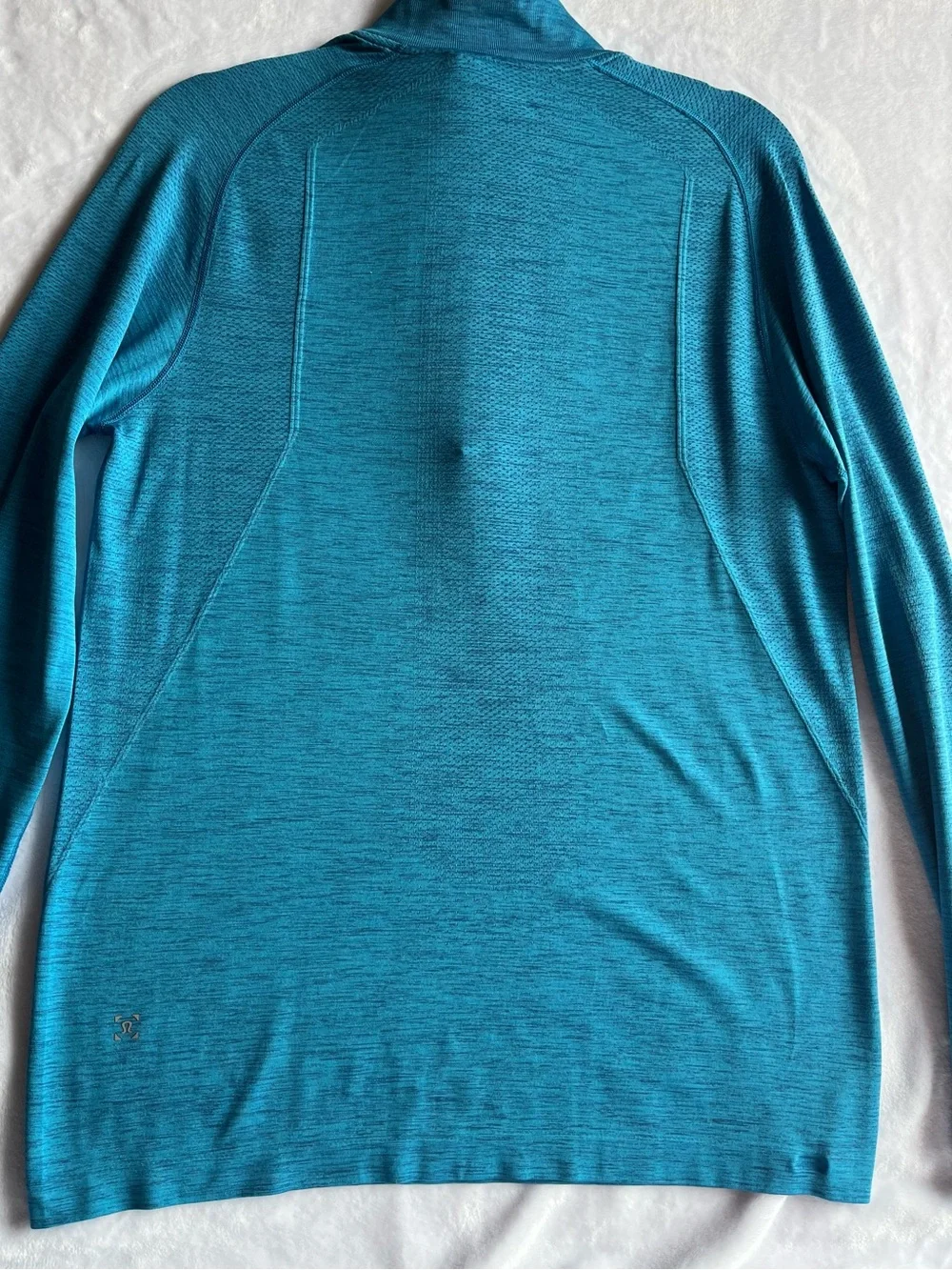 lululemon athletica Men's Teal Blue Quarter-Zip Long Sleeve Pullover